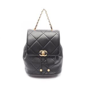 Chanel CHANEL CHANEL19 Backpack Rucksack Handbag Lambskin Leather Women's Black